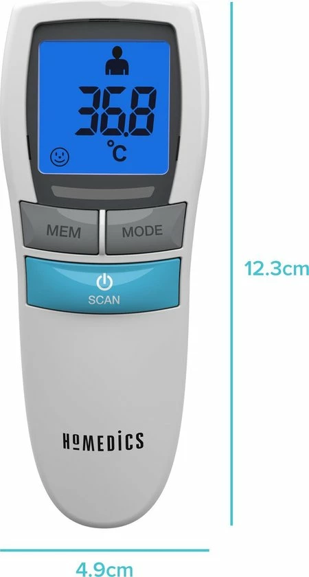 HoMedics TE200 Contactloze infrarood Thermometer - koortsmeter - Professionele Infrarood thermometer - Koortsthermometer - Thermometer voorhoofd HoMedics TE200 Contactloze Infrarood Thermometer - Koortsmeter - Professionele Infrarood Thermometer - Koortsthermometer - Thermometer Voorhoofd -Silvergear Shop 450x840 1