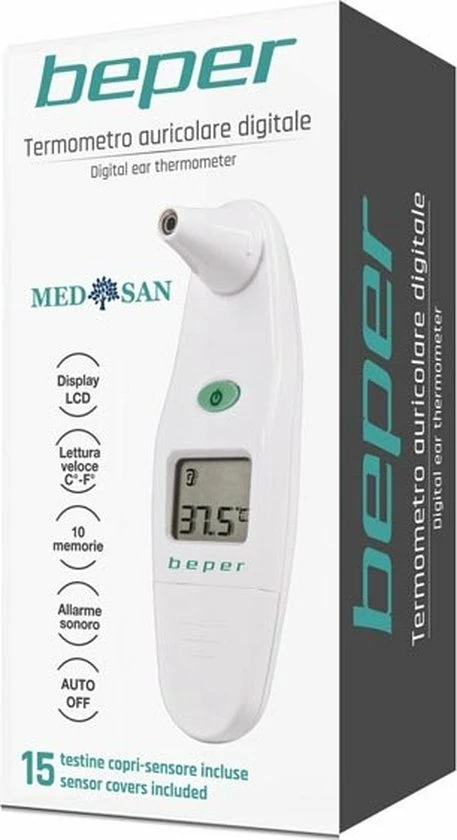Digitale oor thermometer, wit - Beper Digitale Oor Thermometer, Wit - Beper -Silvergear Shop