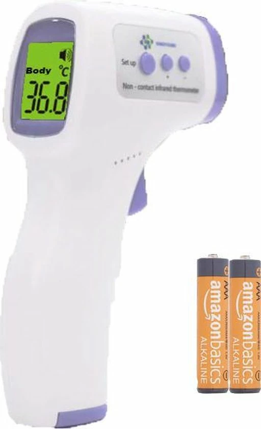 Noan - Infrarood Voorhood Thermometer - Inclusief 2x AAA batterij Noan - Infrarood Voorhood Thermometer - Inclusief 2x AAA Batterij -Silvergear Shop