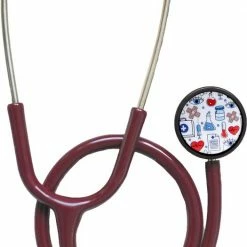 Merkloos Stethoscoop Medisch Classic - Bordeaux Rood - Medical Minds Membraan - Dual - Professionele Kwaliteit Voor Medisch Specialist