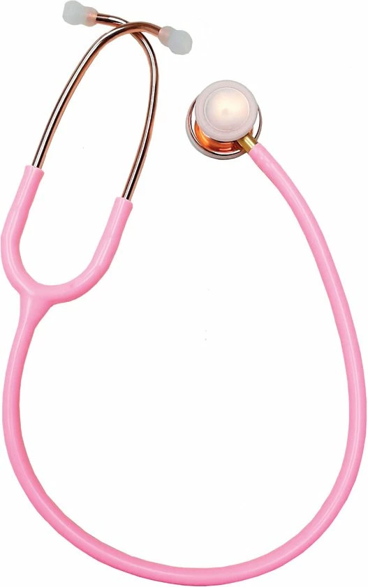 Hospitrix Stethoscoop Professional Line Pink Gold Edition Roze + Premium Opberghoes - Dubbelzijdig - Medisch - Roestvrij Stalen 4 Hospitrix Stethoscoop Professional Line Pink Gold Edition Roze + Premium Opberghoes - Dubbelzijdig - Medisch - Roestvrij Stalen - Afbeelding 2