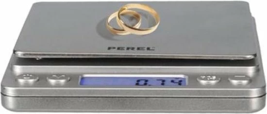 Perel Precisieweegschaal Digitaal 12,7 X 10,6 Cm Abs/rvs Zilver 6 Perel Precisieweegschaal Digitaal 12,7 X 10,6 Cm Abs/rvs Zilver - Afbeelding 4