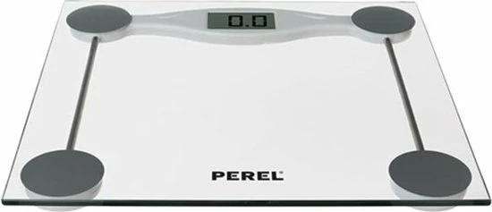 Perel Personenweegschaal Digitaal 180 Kg Transparant 4 Perel Personenweegschaal Digitaal 180 Kg Transparant - Afbeelding 2
