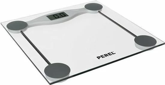 Perel Personenweegschaal Digitaal 180 Kg Transparant 5 Perel Personenweegschaal Digitaal 180 Kg Transparant - Afbeelding 3