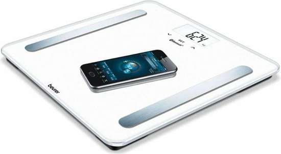 Beurer BF600 - Personenweegschaal lichaamsanalyse - Bluetooth - 180kg - Wit Beurer BF600 - Personenweegschaal Lichaamsanalyse - Bluetooth - 180kg - Wit -Silvergear Shop 550x302 2