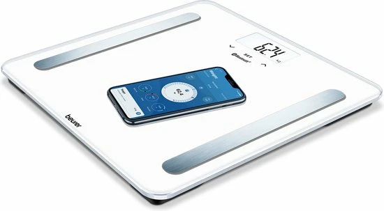 Beurer BF600 - Personenweegschaal lichaamsanalyse - Bluetooth - 180kg - Wit Beurer BF600 - Personenweegschaal Lichaamsanalyse - Bluetooth - 180kg - Wit -Silvergear Shop