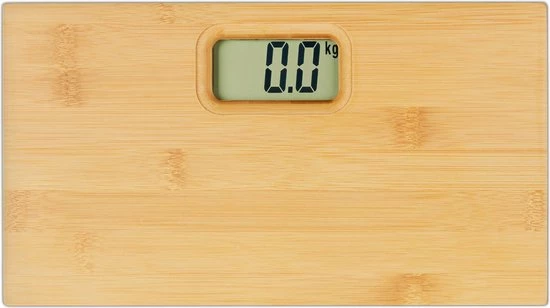 Relaxdays Personenweegschaal Digitaal - Tot 180 Kg - Smalle Bamboe Weegschaal - 100 Gram 3 Relaxdays Personenweegschaal Digitaal - Tot 180 Kg - Smalle Bamboe Weegschaal - 100 Gram