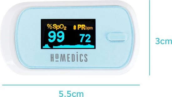 HoMedics Vingerpuls oximeter - saturatiemeter - hartslagmeter HoMedics Vingerpuls Oximeter - Saturatiemeter - Hartslagmeter -Silvergear Shop 550x310 2