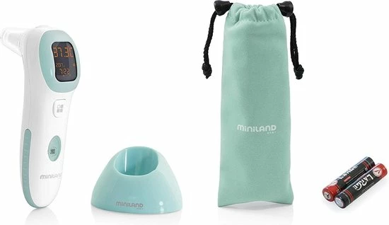 Miniland Thermo Talk Plus Thermometer Oorthermometer - Voorhoofdthermometer 3 Miniland Thermo Talk Plus Thermometer Oorthermometer - Voorhoofdthermometer