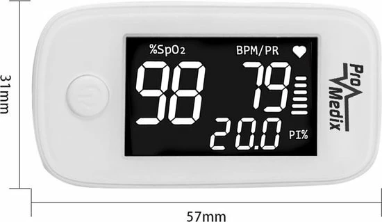 Promedix PR-870 - Pulsoximeter, Medische Vingerpulsoximeter 1.5 ”HD LED 5 Promedix PR-870 - Pulsoximeter, Medische Vingerpulsoximeter 1.5 ”HD LED - Afbeelding 3