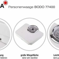 Korona 77400 Bodo - Retro Analoge Weegschaal - Wit -Silvergear Shop 550x321