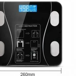 AIWILL Slimme Draadloze Weegschaal L App Verbinding L Lichaamsmeting L Sport/Dieet L 180 Kilo L Glas L Zwart 7 AIWILL Slimme Draadloze Weegschaal L App Verbinding L Lichaamsmeting L Sport/Dieet L 180 Kilo L Glas L Zwart -Silvergear Shop 550x343 2