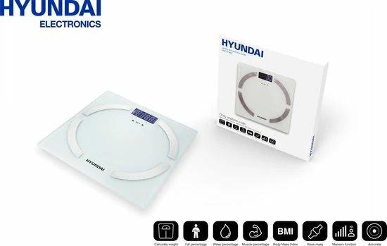 Hyundai ? Personenweegschaal - Lichaamsanalyse ? Basic - Wit Hyundai ? Personenweegschaal - Lichaamsanalyse ? Basic - Wit -Silvergear Shop 550x349 1