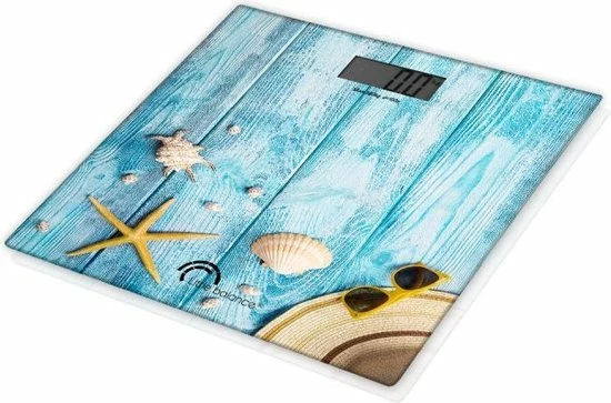 Little Balance Coquillages Vierkant Blauw Elektronische weegschaal Little Balance Coquillages Vierkant Blauw Elektronische Weegschaal -Silvergear Shop