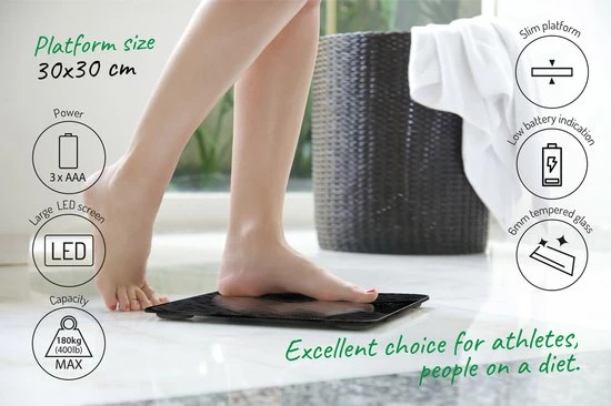 Adler AD 8170 - personenweegschaal - 180 kg Adler AD 8170 - Personenweegschaal - 180 Kg -Silvergear Shop 550x366 57