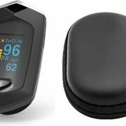 Merkloos Vitafa Zuurstofmeter - Oximeter - Saturatiemeter - Oximeter Verzadigingsmeter - Hartslagmeter - Pulsoximeter - Zwart