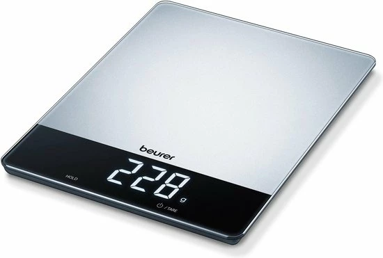Beurer KS34 - Keukenweegschaal XL - 15kg - Inclusief batterijen - RVS Beurer KS34 - Keukenweegschaal XL - 15kg - Inclusief Batterijen - RVS -Silvergear Shop 550x371 2