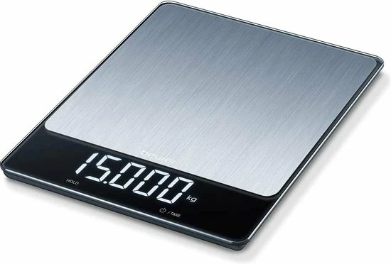 Beurer KS34 - Keukenweegschaal XL - 15kg - Inclusief batterijen - RVS Beurer KS34 - Keukenweegschaal XL - 15kg - Inclusief Batterijen - RVS -Silvergear Shop 550x372 1
