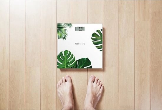 CONCEPT - Personenweegschaal / LCD Scherm - Wit Met Bloemenmotief 8 CONCEPT - Personenweegschaal / LCD Scherm - Wit Met Bloemenmotief - Afbeelding 6