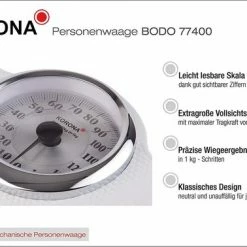 Korona 77400 Bodo - Retro Analoge Weegschaal - Wit -Silvergear Shop 550x378