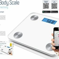 Platinet PBSBTW Slimme Bluetooth Personen Weegschaal Max. 180 Kg, Incl. App Wit 4 Platinet PBSBTW Slimme Bluetooth Personen Weegschaal Max. 180 Kg, Incl. App Wit -Silvergear Shop 550x382 3