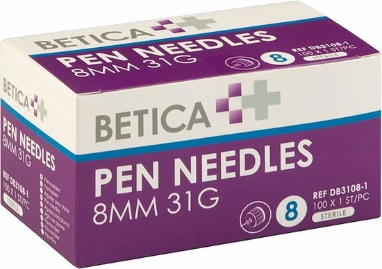 Betica Pennaalden - 8MM X 31G - 100 Stuks 3 Betica Pennaalden - 8MM X 31G - 100 Stuks