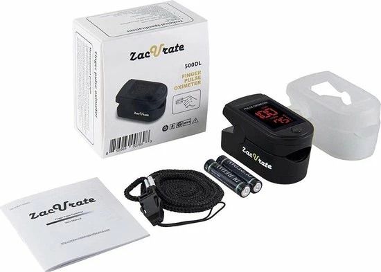 Zacurate Pro Series Black 500DL Saturatie- En Hartslagmeter - Geschikt Voor De Luchtvaart 7 Zacurate Pro Series Black 500DL Saturatie- En Hartslagmeter - Geschikt Voor De Luchtvaart - Afbeelding 5
