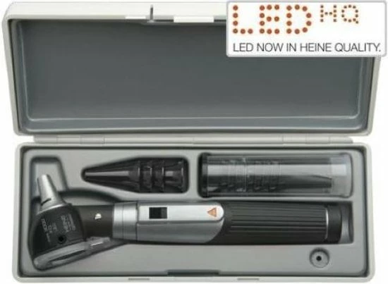 Heine Mini3000 2.5V LED Fiber Optic Otoscoop Set Incl. Batterijen 3 Heine Mini3000 2.5V LED Fiber Optic Otoscoop Set Incl. Batterijen