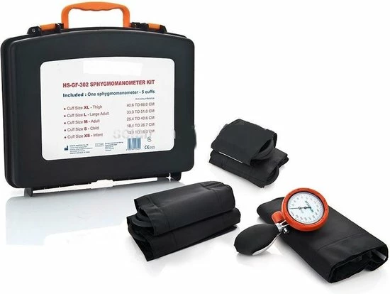 Stalt Medical Bloeddrukmeter - Handmatig - Set In Koffer - 5 Manchetten - Inclusief Stethoscoop 3 Stalt Medical Bloeddrukmeter - Handmatig - Set In Koffer - 5 Manchetten - Inclusief Stethoscoop