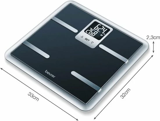 Beurer BG40 - Personenweegschaal Lichaamsanalyse - 150kg - Zwart 14 Beurer BG40 - Personenweegschaal Lichaamsanalyse - 150kg - Zwart - Afbeelding 12