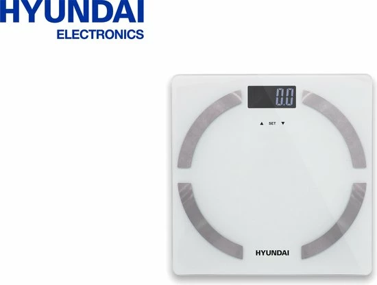 Hyundai ? Personenweegschaal - Lichaamsanalyse ? Basic - Wit Hyundai ? Personenweegschaal - Lichaamsanalyse ? Basic - Wit -Silvergear Shop
