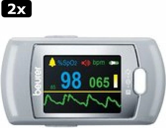 2x Beurer PO80 - Saturatiemeter/Pulseoximeter - Hartslagmeter - USB Data-overdracht 3 2x Beurer PO80 - Saturatiemeter/Pulseoximeter - Hartslagmeter - USB Data-overdracht