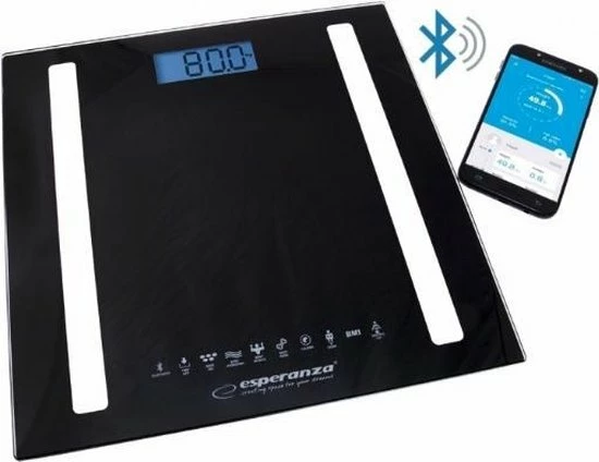 Esperanza EBS016K Weegschaal Elektronische Weegschaal Vierkant Zwart 5 Esperanza EBS016K Weegschaal Elektronische Weegschaal Vierkant Zwart - Afbeelding 3