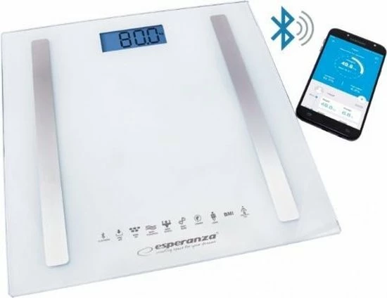 Esperanza EBS016W Weegschaal Elektronische Weegschaal Vierkant Wit 4 Esperanza EBS016W Weegschaal Elektronische Weegschaal Vierkant Wit - Afbeelding 2