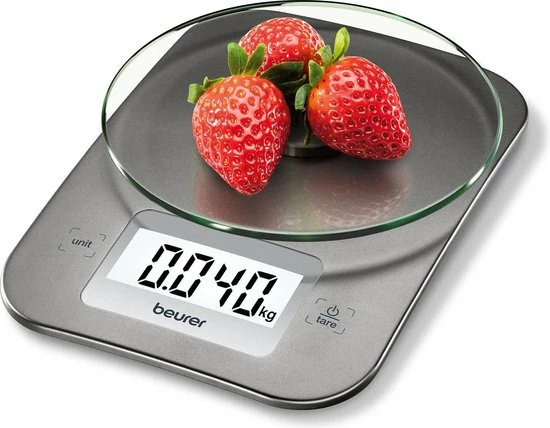 Beurer KS26 - Keukenweegschaal - 5 kg - Inclusief batterijen - Zilver Beurer KS26 - Keukenweegschaal - 5 Kg - Inclusief Batterijen - Zilver -Silvergear Shop 550x428 2