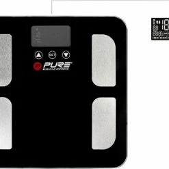 LOKS Personenweegschaal - Gewicht - Lichaamsvet - Water - Spierverdeling - Botmassa - BMI - BMR - Viscerale Beoordeling - Zwart