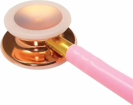 Hospitrix Stethoscoop Professional Line Pink Gold Edition Roze + Premium Opberghoes - Dubbelzijdig - Medisch - Roestvrij Stalen 6 Hospitrix Stethoscoop Professional Line Pink Gold Edition Roze + Premium Opberghoes - Dubbelzijdig - Medisch - Roestvrij Stalen - Afbeelding 4