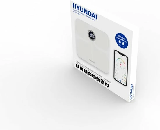 Hyundai Electronics Hyundai ? Personenweegschaal - Lichaamsanalyse ? Premium Met Bluetooth - Zwart 8 Hyundai Electronics Hyundai ? Personenweegschaal - Lichaamsanalyse ? Premium Met Bluetooth - Zwart - Afbeelding 6