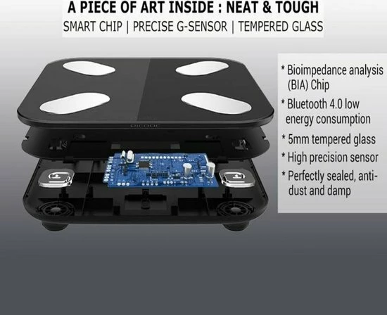 IVOL Bluetooth Weegschaal Met Lichaamsanalyse - IOS/Android App 6 IVOL Bluetooth Weegschaal Met Lichaamsanalyse - IOS/Android App - Afbeelding 4