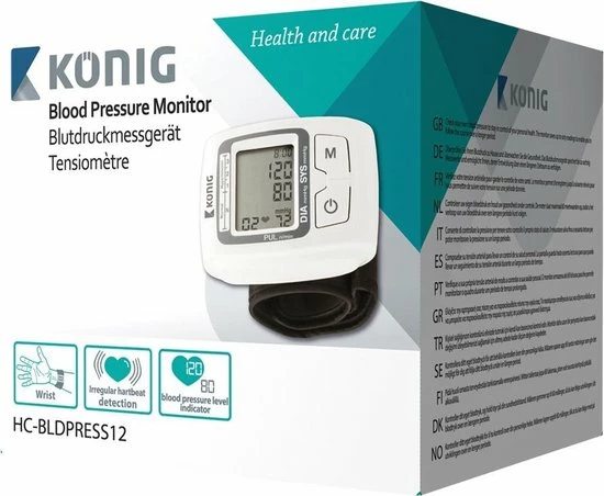 Konig Automatische Pols Bloeddrukmeter 6 Konig Automatische Pols Bloeddrukmeter - Afbeelding 4