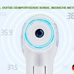 Cofoe Lichaamsthermometer - Lichaamsthermometer Volwassenen, Kinderen En Baby's - Thermometer Voorhoofd - Koortsthermometer - Infrarood Thermometer - Contactloos - 3 Kleuren LCD Display - Digitaal Thermometers - Koorts Meten ? Wit -Silvergear Shop 550x459
