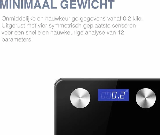 Exclusive By TW Slimme Weegschaal Met Lichaamsanalyse - Personenweegschaal - Bluetooth - Zwart 9 Exclusive By TW Slimme Weegschaal Met Lichaamsanalyse - Personenweegschaal - Bluetooth - Zwart - Afbeelding 7