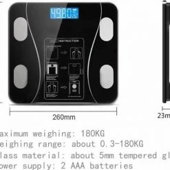 Merkloos Slimme Digitale Badkamer Weegschaal Met De Resultaten Op Je Smartphone 4 Merkloos Slimme Digitale Badkamer Weegschaal Met De Resultaten Op Je Smartphone -Silvergear Shop 550x466 1