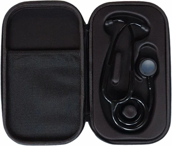 Hospitrix Stethoscoop Professional Line Stealth Edition Zwart + Gratis Premium Opberghoes - Dubbelzijdig - Medisch - Roestvrij Stalen 8 Hospitrix Stethoscoop Professional Line Stealth Edition Zwart + Gratis Premium Opberghoes - Dubbelzijdig - Medisch - Roestvrij Stalen - Afbeelding 6