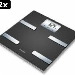 2x Beurer BF530 - Personenweegschaal Lichaamsanalyse - 180kg - Zwart
