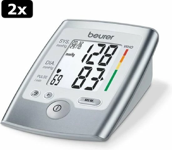 2x Beurer BM35 Bloeddrukmeter Bovenarm - Hartritmestoornis Herkenning 13 2x Beurer BM35 Bloeddrukmeter Bovenarm - Hartritmestoornis Herkenning - Afbeelding 11