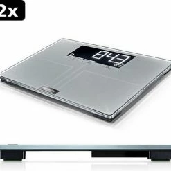 2x Soehnle 63873 Shape Sense Connect 200 Digitale Personenweegschaal Zilver