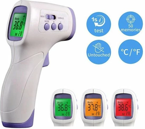Hurconn Contactloze Infrarood Temperatuur Meter| Thermometer| Koortsmeter | Non Contact Voorhoofd Meter| Temperatuurmeter Voor Koorts Met LCD Display | Voor Kinderen | Volwassenen| Digitaal | Digitale IR Thermometers 8 Hurconn Contactloze Infrarood Temperatuur Meter| Thermometer| Koortsmeter | Non Contact Voorhoofd Meter| Temperatuurmeter Voor Koorts Met LCD Display | Voor Kinderen | Volwassenen| Digitaal | Digitale IR Thermometers - Afbeelding 6