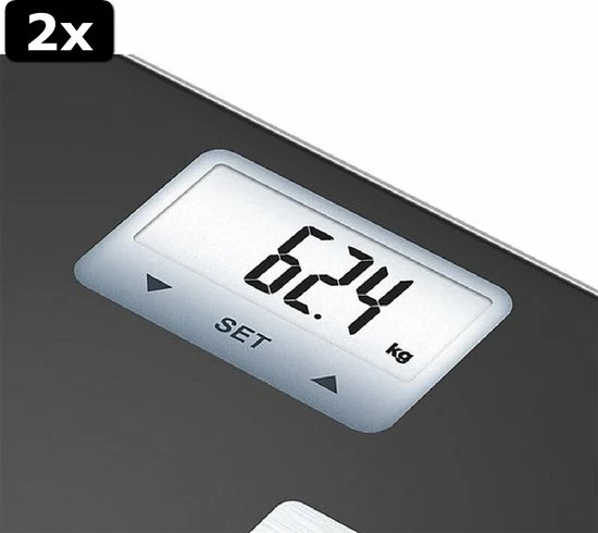 2x Beurer BF530 - Personenweegschaal Lichaamsanalyse - 180kg - Zwart 5 2x Beurer BF530 - Personenweegschaal Lichaamsanalyse - 180kg - Zwart - Afbeelding 3