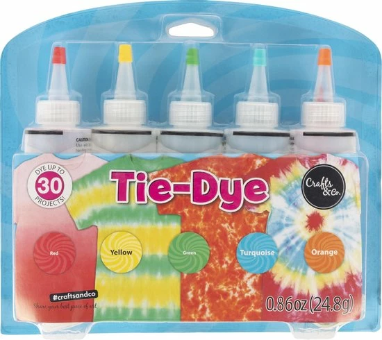 Crafts & Co. Tie Dye - 50 Ml - 5 Kleuren 3 Crafts & Co. Tie Dye - 50 Ml - 5 Kleuren